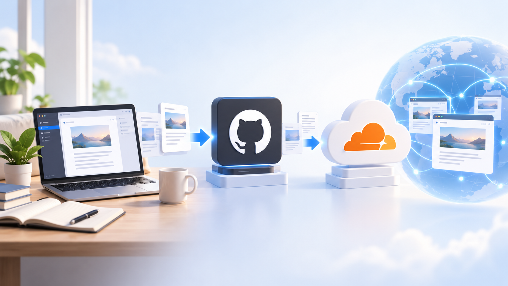 ZrLog 静态页面的 GitHub 与 Cloudflare Pages 发布流程